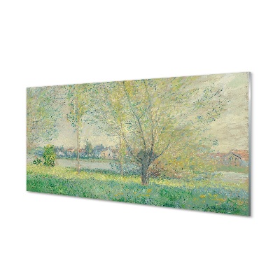 Pintura em vidro Salgueiros - Claude Monet