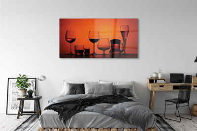 Quadro de vidro Copos