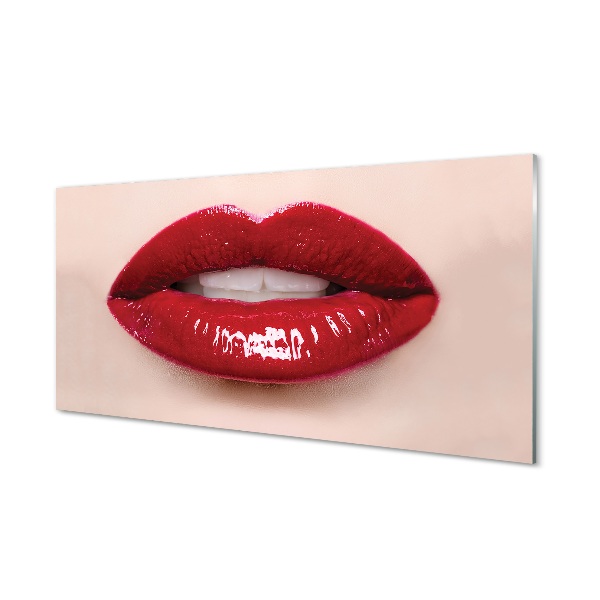 Quadro de vidro Lábios vermelhos