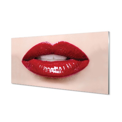 Quadro de vidro Lábios vermelhos