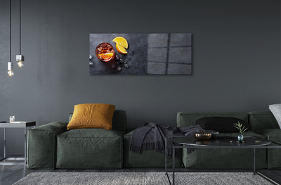 Pintura em vidro Chá gelado de limão