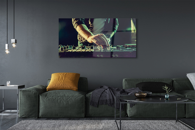 Quadro de vidro Fones de ouvido para console de DJ