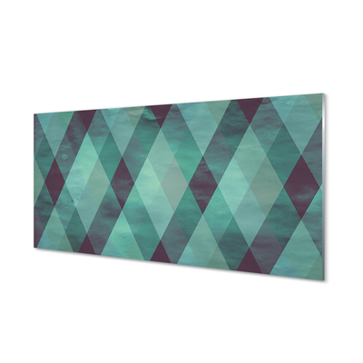 Quadro de vidro Padrão de diamante geométrico