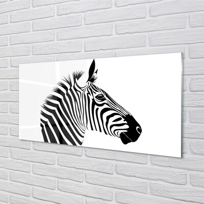 Quadro de vidro Ilustração de zebra