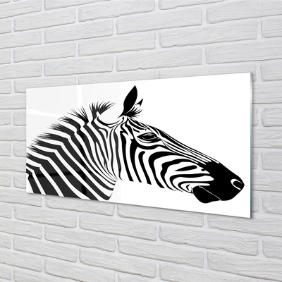 Quadro de vidro Ilustração de zebra