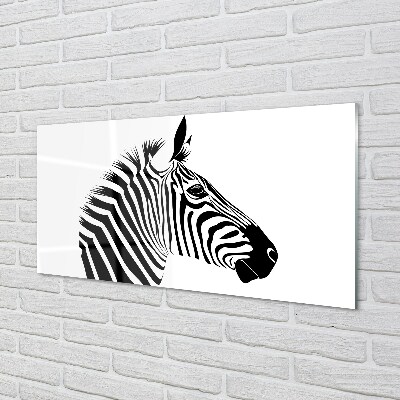 Quadro de vidro Ilustração de zebra