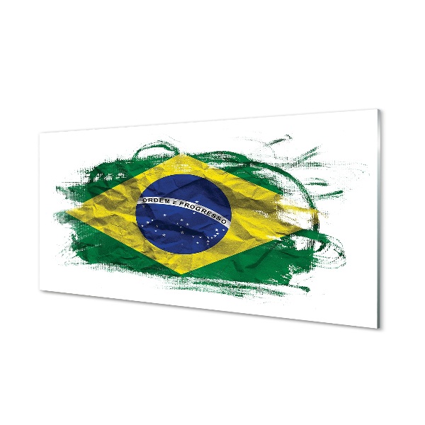 Quadro de vidro bandeira brasileira