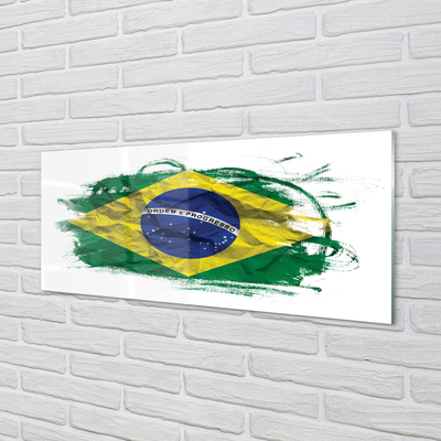 Quadro de vidro bandeira brasileira