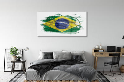 Quadro de vidro bandeira brasileira