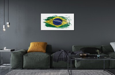 Quadro de vidro bandeira brasileira
