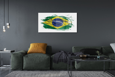 Quadro de vidro bandeira brasileira