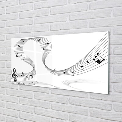 Pintura em vidro Clave de sol