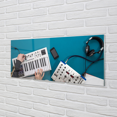 Pintura em vidro Fones de ouvido para console de DJ