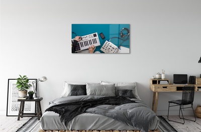 Pintura em vidro Fones de ouvido para console de DJ