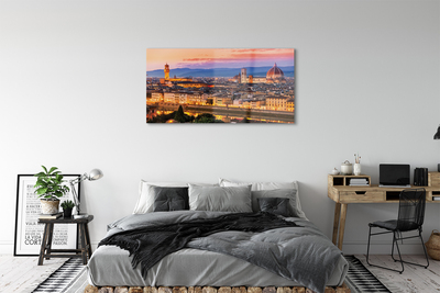 Pintura em vidro Catedral panorâmica noturna da Itália