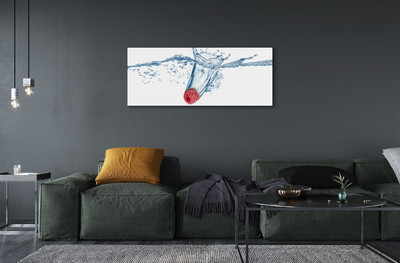 Pintura em vidro Água de framboesa