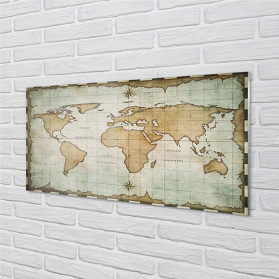 Pintura em vidro Mapa queimado