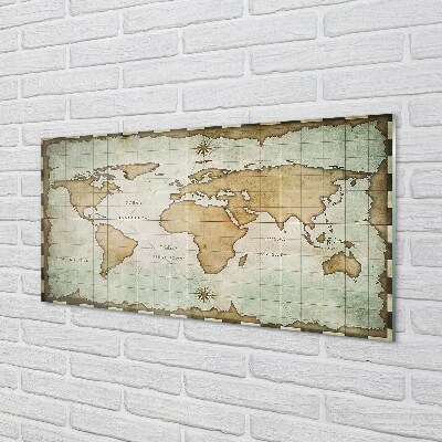 Pintura em vidro Mapa queimado