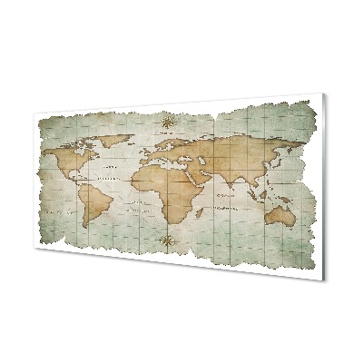 Quadro de vidro Mapa
