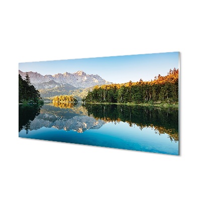 Quadro de vidro Alemanha Montanhas Lago Floresta