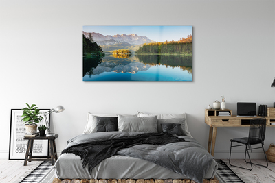 Quadro de vidro Alemanha Montanhas Lago Floresta