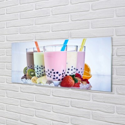 Pintura em vidro Milkshakes com frutas