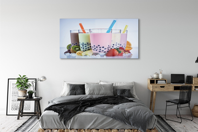 Pintura em vidro Milkshakes com frutas
