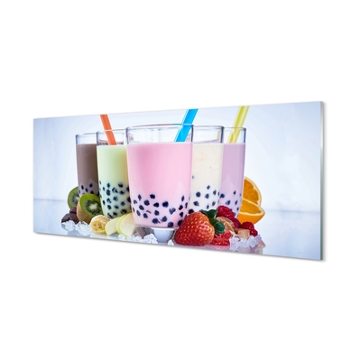 Pintura em vidro Milkshakes com frutas