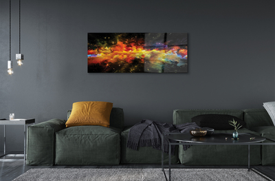 Pintura em vidro Padrões fractais amarelos