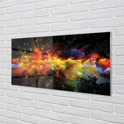 Pintura em vidro Padrões fractais amarelos