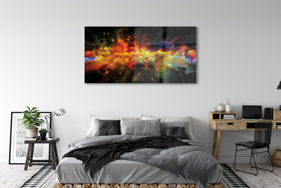 Pintura em vidro Padrões fractais amarelos