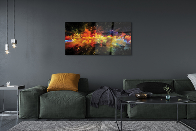 Pintura em vidro Padrões fractais amarelos