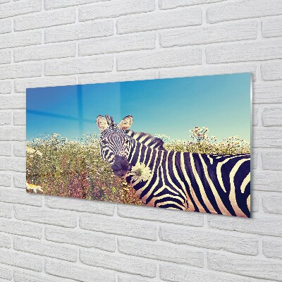 Pintura em vidro Flores de zebra