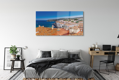 Quadro de vidro Espanha Cidade Mar Montanhas