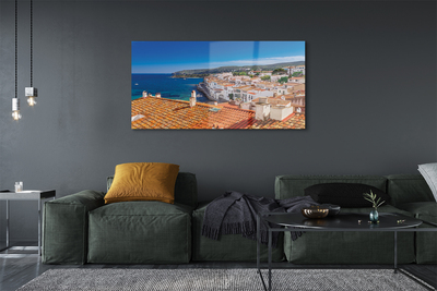 Quadro de vidro Espanha Cidade Mar Montanhas