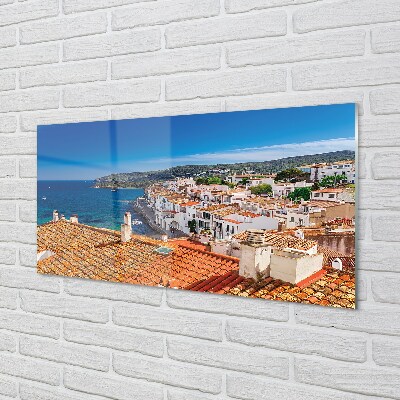 Quadro de vidro Espanha Cidade Mar Montanhas