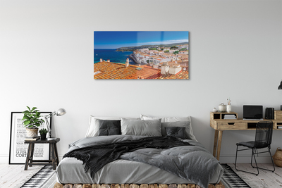 Quadro de vidro Espanha Cidade Mar Montanhas