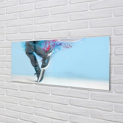 Quadro de vidro Manchas coloridas nas pernas