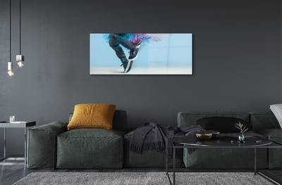 Quadro de vidro Manchas coloridas nas pernas