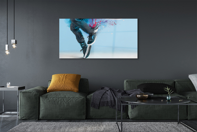 Quadro de vidro Manchas coloridas nas pernas