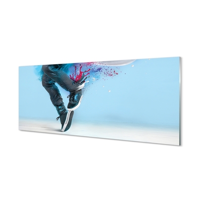 Quadro de vidro Manchas coloridas nas pernas