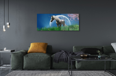 Pintura em vidro Lua Unicórnio de Campo