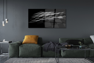 Pintura em vidro Bandeira quadriculada