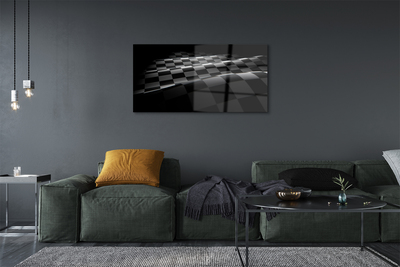 Pintura em vidro Bandeira quadriculada