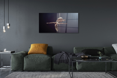 Pintura em vidro Mulher dançando no poste