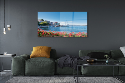 Quadro de vidro Mar navio céu verão