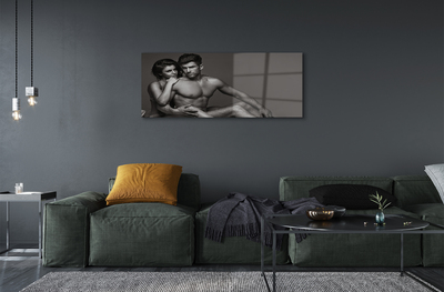 Pintura em vidro Mulher homem