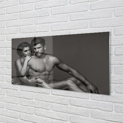 Pintura em vidro Mulher homem