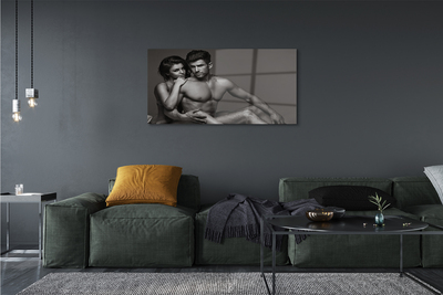 Pintura em vidro Mulher homem