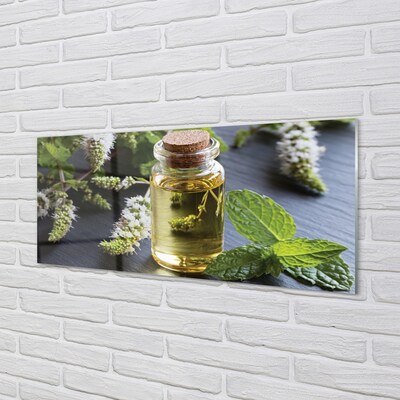 Pintura em vidro Chá de menta